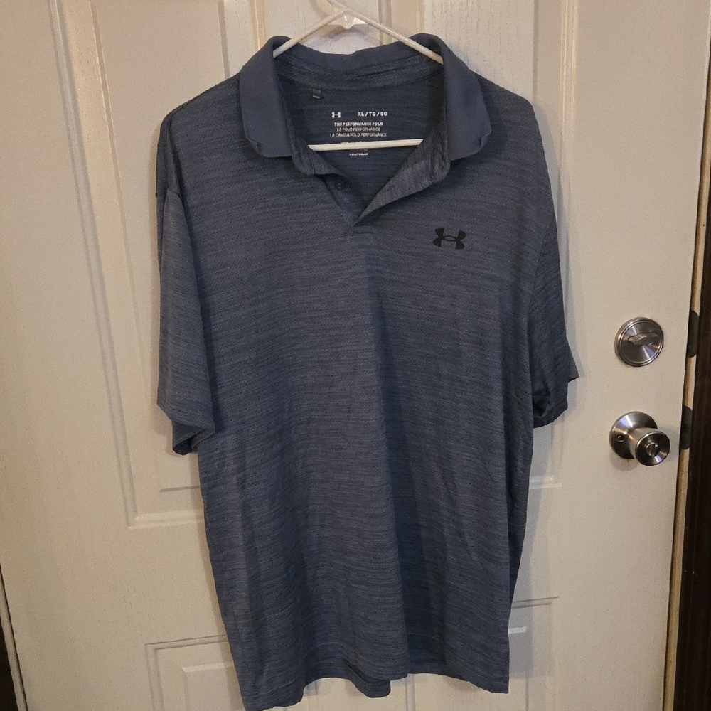 Under Armour Men's Blue Polo Shirt Size XL